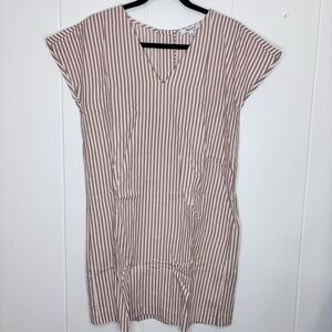 Madewell Button Back Striped Mini Dress Small